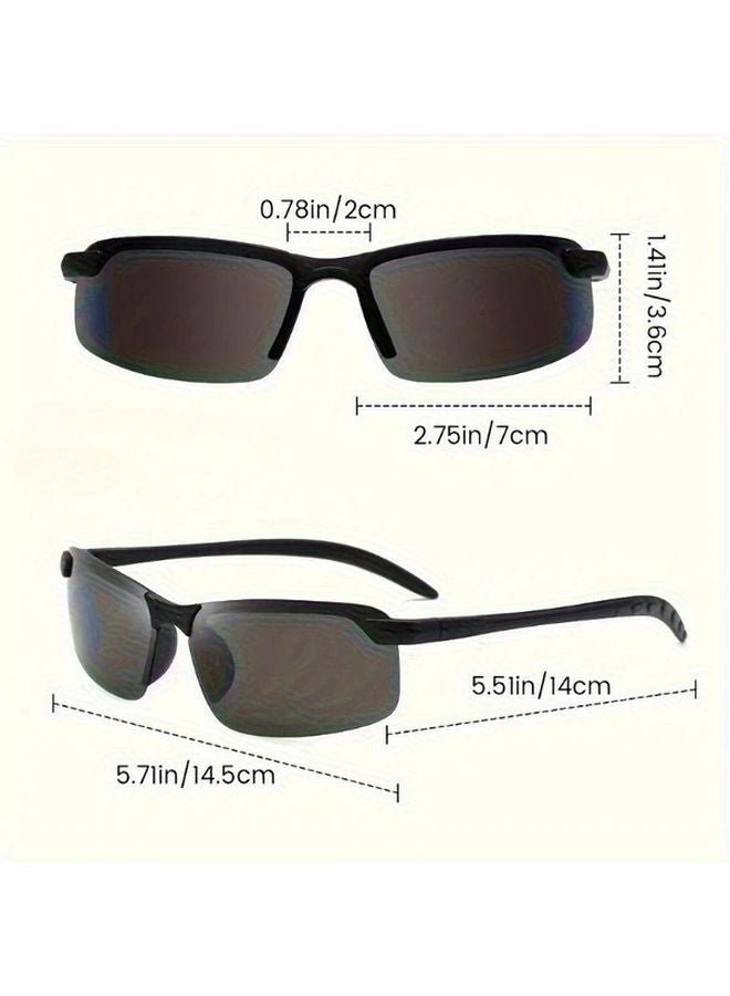 Polarized Day Night Driving Glasses HD Anti Scratch Anti Glare Black Sports Frame - Image 4